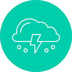 Snow Thunderstorm icon single vector illustration