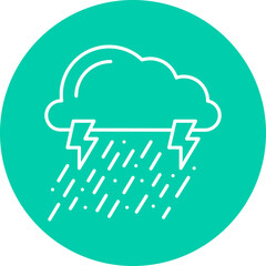 Thunderstorm icon single vector illustration