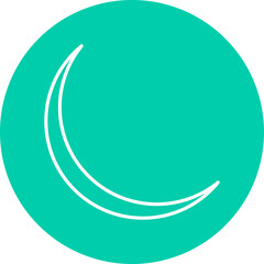 Crescent icon single vector illustration