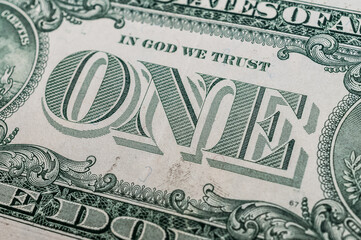 Porträt auf der 1 US Dollar Banknote