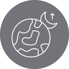Moonrise icon single vector illustration