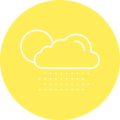 Sunny Rainy icon single vector illustration