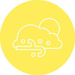 Cloudy Gusts icon single vector illustration