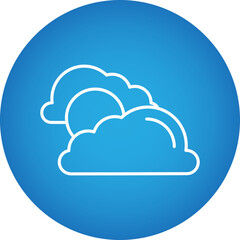 Partly Cloudy icon single vector illustration