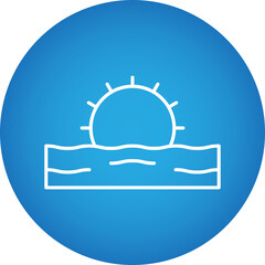 Sunset icon single vector illustration