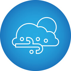 Cloudy Gusts icon single vector illustration