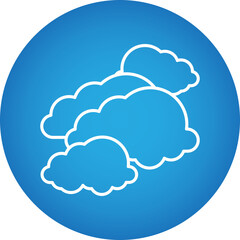 Cloudy icon single vector illustration