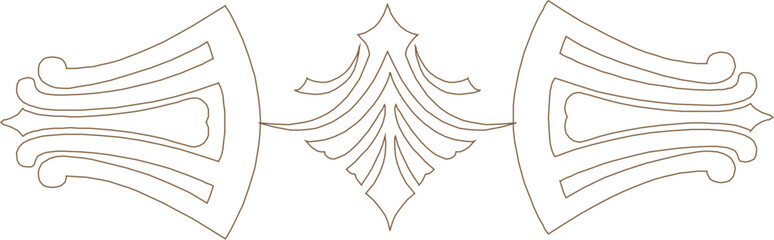 vector sketch, silhouette illustration, traditional ethnic vintage floral ornament design drawing.eps