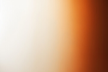 Gradient wall with smooth transition from white to orange, creating warm ambiance