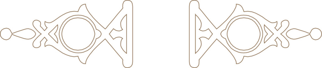 vector sketch, silhouette illustration, traditional ethnic vintage floral ornament design drawing.eps