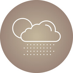 Sunny Rainy icon single vector illustration