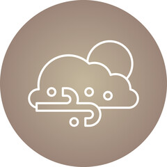 Cloudy Gusts icon single vector illustration