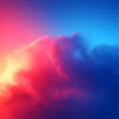 A background of a gradient transitioning from bright teal to vivid magenta. 