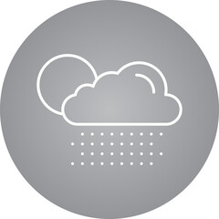 Sunny Rainy icon single vector illustration