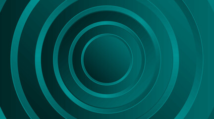 3d circle vector background design for banner, flyer, futuristic, poster, presentation etc. | Multiple circle abstract luxury background | Circular pattern design with circular line and Teal color
