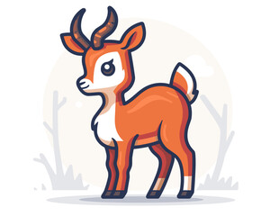Cute Little Goat Vector Illustration For Your Design