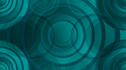 3d circle vector background design for banner, flyer, futuristic, poster, presentation etc. | Luxury geometric shape background | Modern abstract circular 3d design with jungle green color