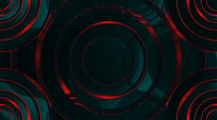 3d circle vector background design for banner, flyer, futuristic, poster, presentation etc. | Luxury geometric shape background | Modern abstract circular 3d design with dark red color