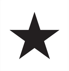 Set of five star icon collection. Yellow and black star symbol. Vector Illustration.