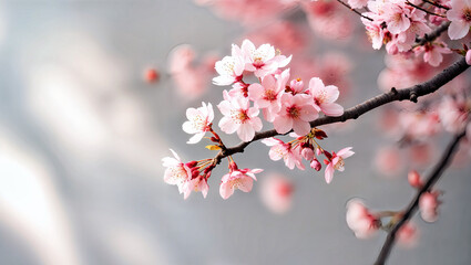 Fototapeta premium 満開の桜が彩る春の景色が日本の自然と文化の美しさを象徴する. 生成AI