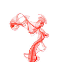 abstract red smoke isolated on transparent background