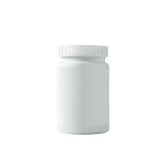Blank White Medicine Bottle Mockup for Healthcare, Pharmacy, and Supplement Packaging Design. Vector illustration
