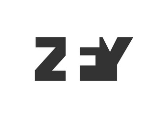 ZFY logo design. Initial letter Z F Y bold font style for tech startups, consulting, corporate branding. Creative company name, headlines typography identity, trendy logotype.