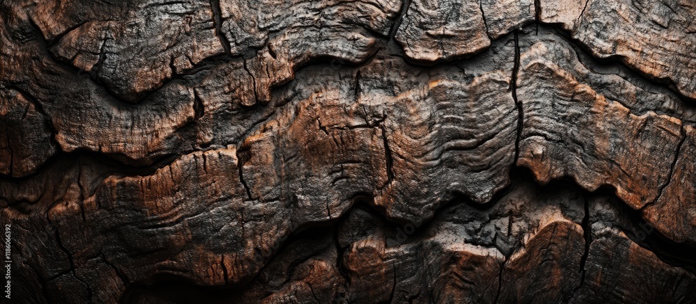 Aufkleber Close up of a brown aging tree stump background. with copy space image. Place for adding text or design