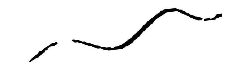 Grunge brush strokes. Ink painting. Hand drawn paintbrush shape, stain texture