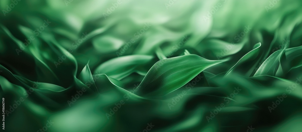 Poster blurred abstract background of green leaves suitable for wallpaper. with copy space image. place for