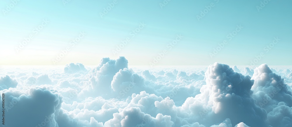Leinwandbilder White clouds in the azure sky. with copy space image. Place for adding text or design