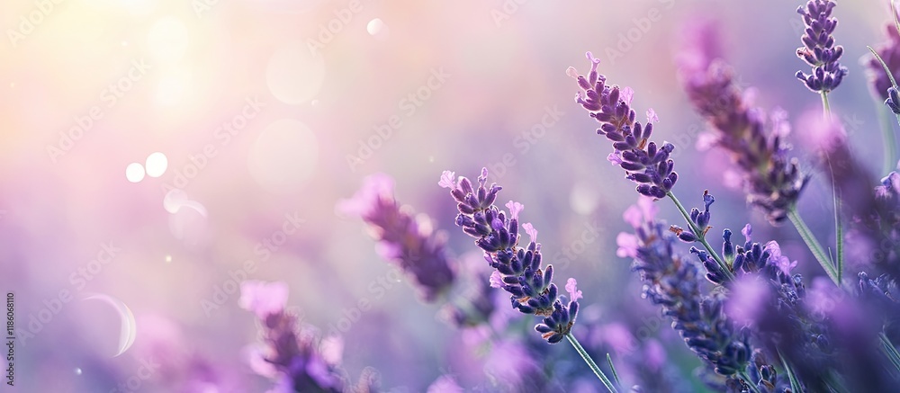 Aufkleber artistically defocused lavender flower background for use in graphic resources stationery patterns a