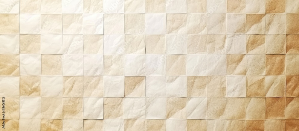 Leinwandbilder Beige checkered pattern paper texture wall texture backdrop vacant space for text. with copy space image. Place for adding text or design