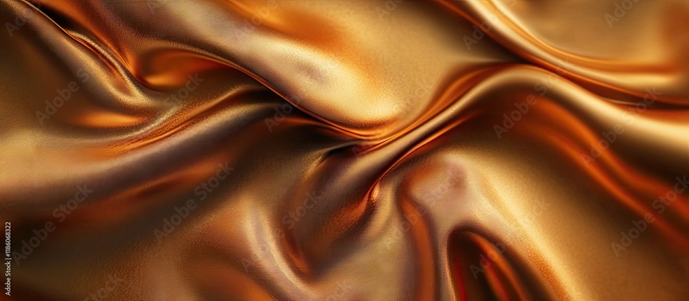 Poster Copper and gold textile background featuring pattern and texture. with copy space image. Place for adding text or design