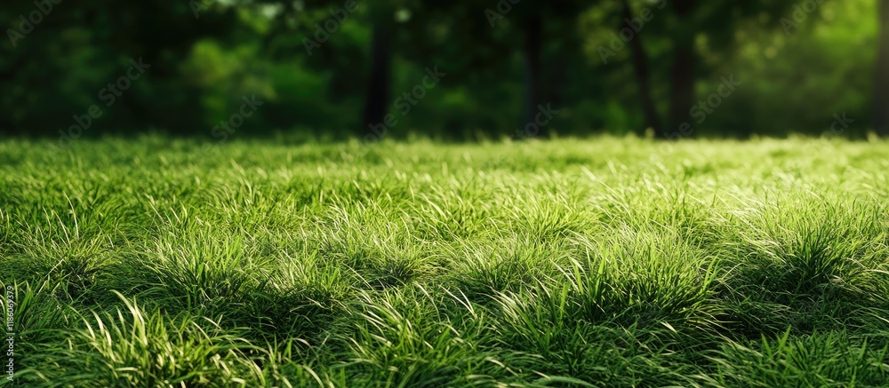 Wall mural grass field backdrop lush green grass green backdrop. with copy space image. place for adding text o