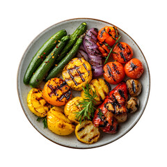 Grilled Vegetables and Meat for Iftar Isolated on Transparent Background