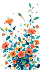 Naklejka premium floral pattern