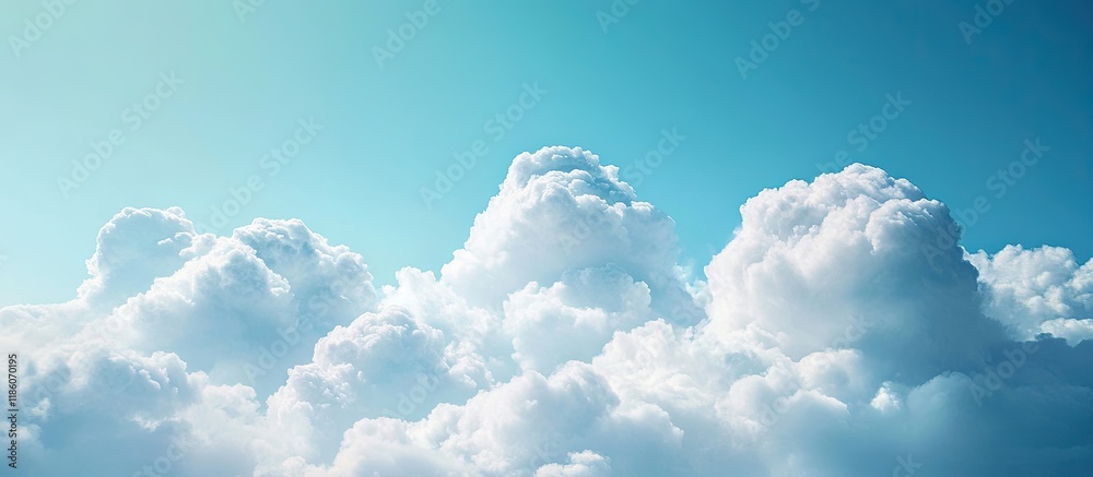 Aufkleber Clouds with a blue sky backdrop. with copy space image. Place for adding text or design