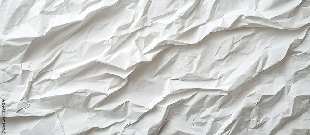 Fototapete Crumpled white paper texture Top view. with copy space image. Place for adding text or design