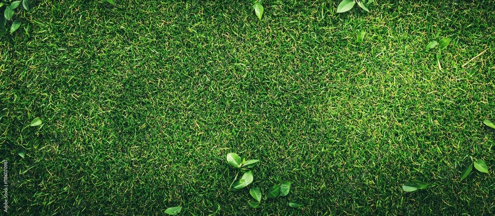 Aufkleber The texture of the artificial green grass is quite lovely making it an excellent choice for a background. with copy space image. Place for adding text or design