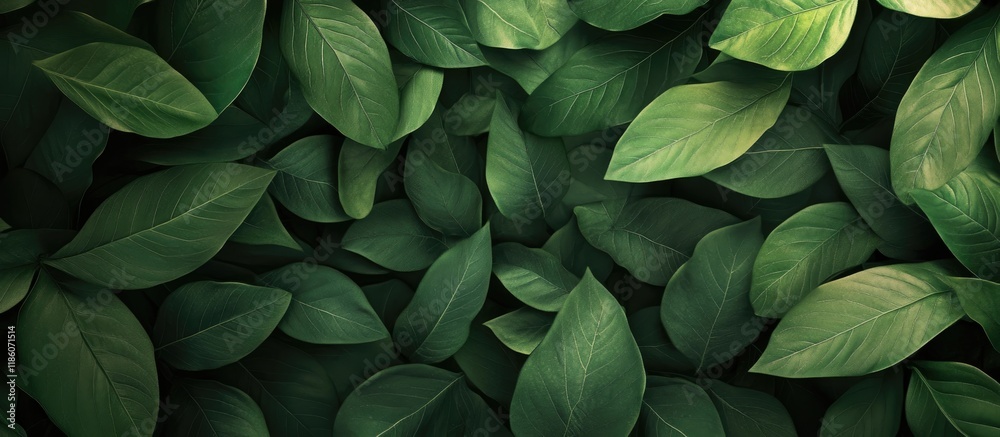 Poster background of green leaves. with copy space image. place for adding text or design