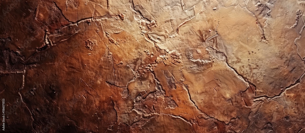 Aufkleber Texture of an aged brown wall Abstract backdrop. with copy space image. Place for adding text or design