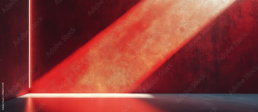 Poster crimson wall. with copy space image. place for adding text or design