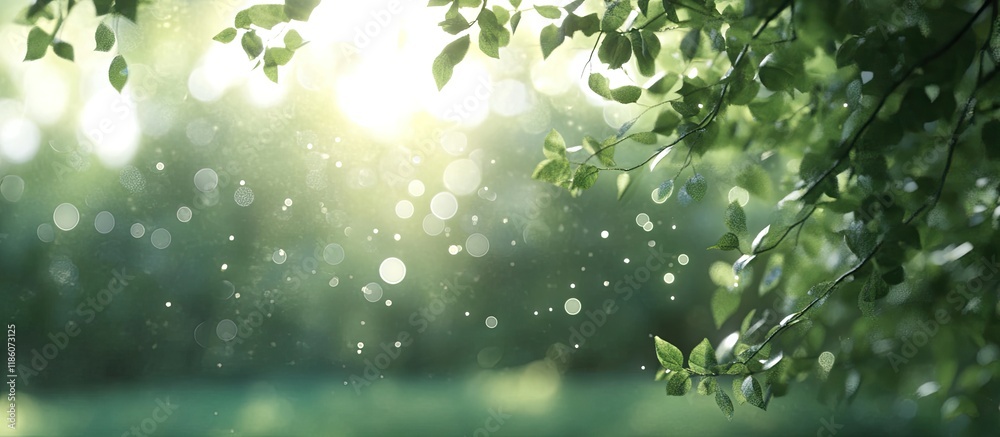 Poster nature s blur and bokeh light. with copy space image. place for adding text or design