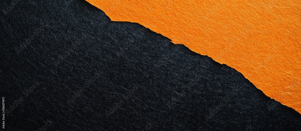 Aufkleber texture of black craft paper background featuring a white and orange border vintage abstract cardboa