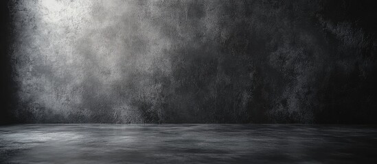 dark gray bare cement wall plastering the room s walls without painting. with copy space image. Place for adding text or design