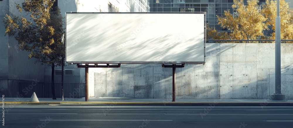 Poster empty urban billboards for your advertising needs. with copy space image. place for adding text or d