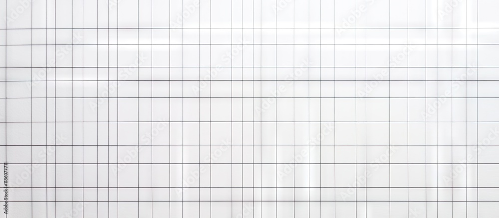 Fototapete Blank sheet of notebook paper Grid pattern Gray color Background. with copy space image. Place for adding text or design