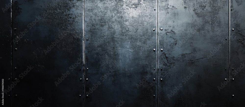Poster Gray metallic plate texture backdrop. with copy space image. Place for adding text or design