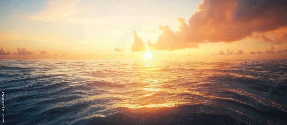 Aufkleber picture of the sea during sunset. with copy space image. place for adding text or design